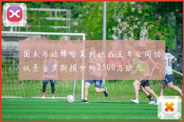 国米与边锋哈莱利达成五年合同协议圣吉罗斯报价约2500万欧元